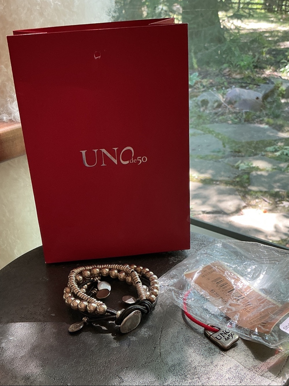 UNOde50 "What a Mess!" Beaded Leather Bracelet PUL0524MT | NWT Tag Included
